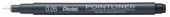 Линер Pentel Pointliner 0,05 мм, черные чернила