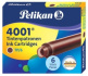 Картридж "Pelikan INK 4001", Brilliant Brown чернила для ручек перьевых, 6шт