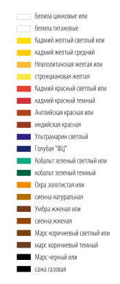Набор масляных красок "Мастер-Класс" 12цв по 18мл с кистью в деревянной коробке
