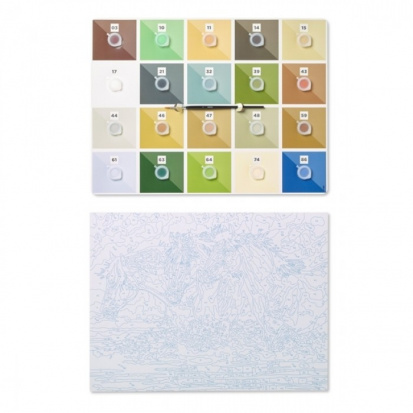 Набор "Рисование по номерам" - "Кони в воде"