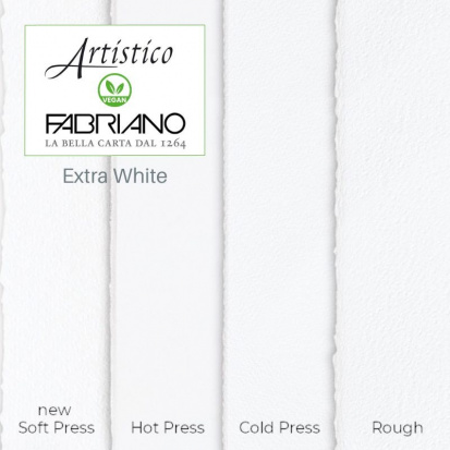 Бумага для акварели "Artistico Extra White" 640г/м.кв 56x76см Satin \ Hot pressed, 2 листа