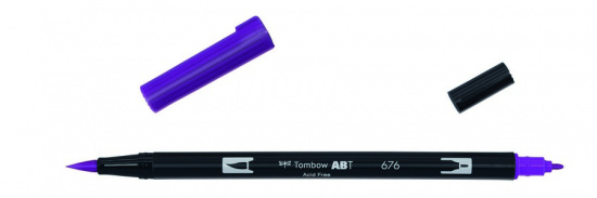 Маркер-кисть "Abt Dual Brush Pen" 676 фиолетовый королевский