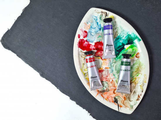 Набор гуашь художественная Pinax, 12цв. в тубах 15 мл, картон