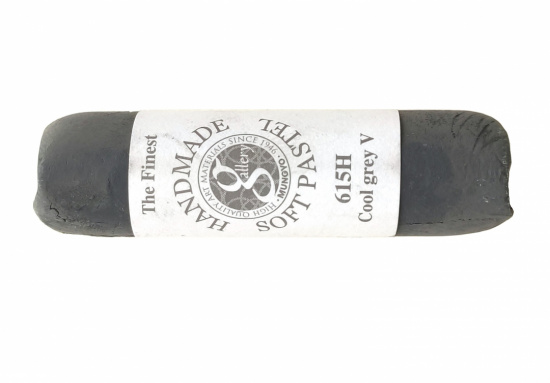 Пастель сухая мягкая круглая ручной работы №615, холодный серый V