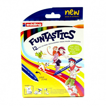 Набор фломастеров "Funtastics", 1мм, 12 цв, карт.