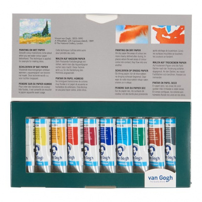 Набор акварельных красок "Van Gogh National Gallery", Базовый тубы 10цв*10мл Набор акварельных красок "Van Gogh National Gallery", Базовый тубы 10цв*10мл