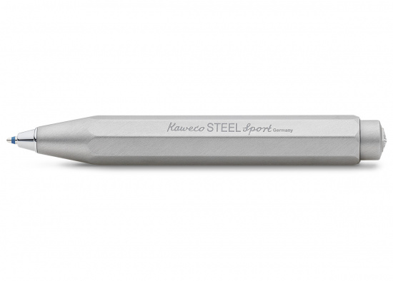 Шариковая ручка "Steel Sport", серебристая, 1,0 мм