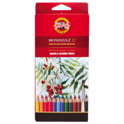Набор карандашей акварельные "Mondeluz", 12цв., картон