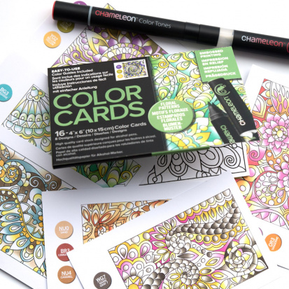 Раскраска-склейка Chameleon Floral Patterns/Цветочные узоры