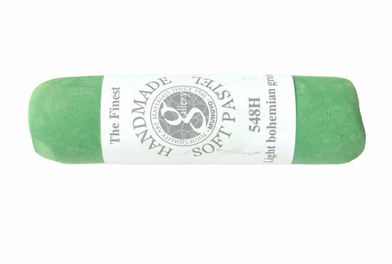 Пастель сухая мягкая круглая ручной работы №548, светлый богемно-зеленый