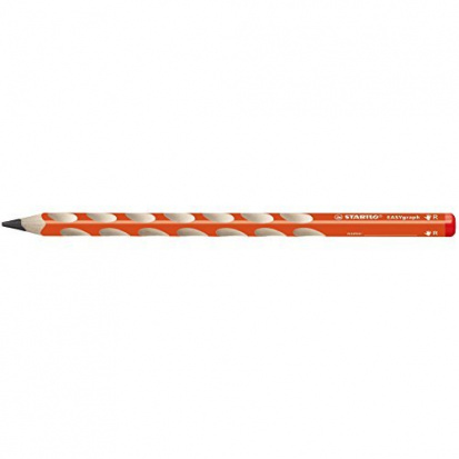 Чернографитовый карандаш "EasyGraph" с насечками для правшей, корпус оранжевый, твёрдость HB