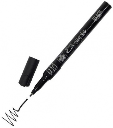 Маркер "Calligrapher" черный тонкий