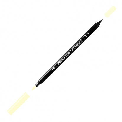 Маркер-кисть двусторонняя "Le Plume II", кисть и ручка 0,5мм, кремово-желтый