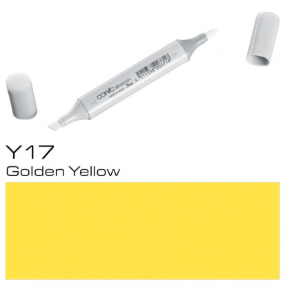 Маркер спиртовой двусторонний Copic "Sketch", цвет №Y17 золотисто-желтый