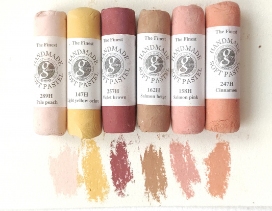 Пастель сухая мягкая круглая ручной работы №247, корица