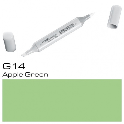 Маркер спиртовой двусторонний Copic "Sketch", цвет №G14 зеленый яблочный