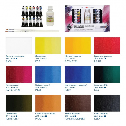 Набор акрил Мастер Класс 12*18 мл