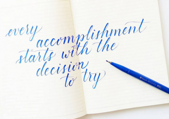 Ручка - кисть Brush Sign Pen, синяя