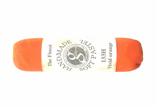 Пастель сухая мягкая круглая ручной работы №133, яркий оранжевый