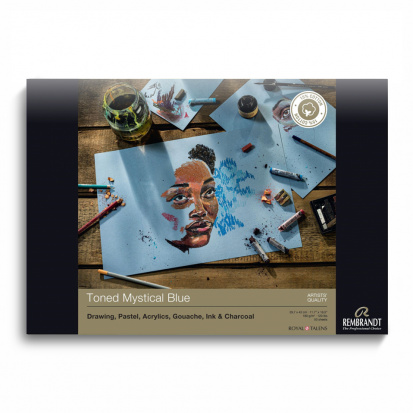 Склейка для пастели "Rembrandt", 180г/м2, A3, 50л, синие тона