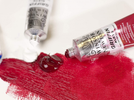 Алкидная краска Griffin, светло-красный кадмий оттенок 37мл