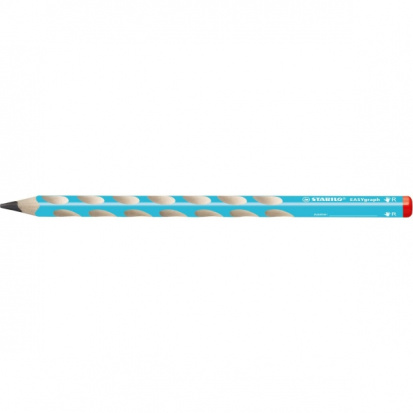 Чернографитовый карандаш "EasyGraph" с насечками для правшей, корпус голубой, твёрдость HB