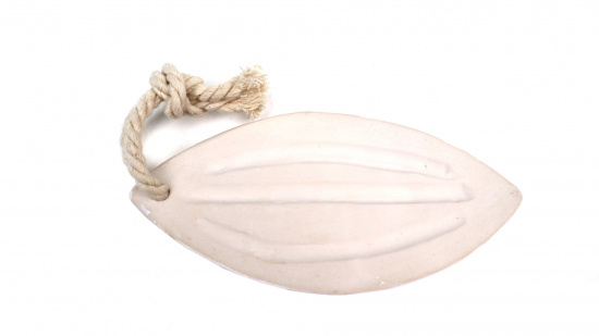 Палитра для туши или акварели "Лепесток", 1 отделение, керамика, ручная работа, со шнурком на палец