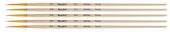 Комплект кистей колонок круглая длинная ручка "1112" №00, 5 шт