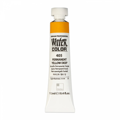 Краска акварельная "Watercolor Pro" 405 темно-желтый перманентный 12 мл sela25