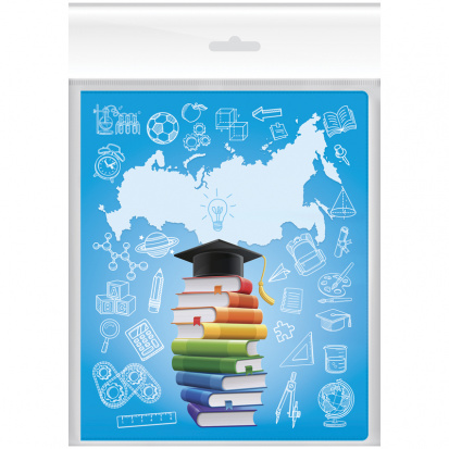 Набор обложек (3шт.) 210*350 для днев. и тетр., ПВХ 120 мкм, "Школа", наклейки Набор обложек (3шт.) 210*350 для днев. и тетр., ПВХ 120 мкм, "Школа", наклейки