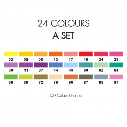Набор капиллярных ручек "Finecolour Liner" 24 цвета (A) sela39 YTZ2