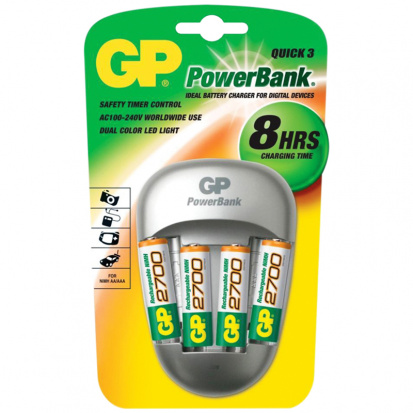 Зарядное устройство GP PB27-BС4 + 4шт акк. HR06 2700mAh