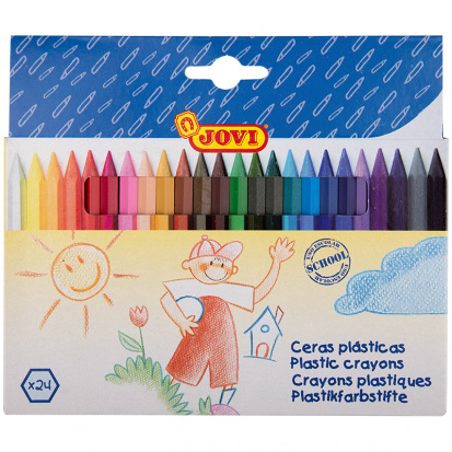 Набор карандашей-мелков пластиковые 24цв., шестигранные, картон