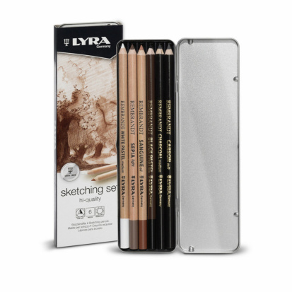 УЦЕНКА LYRA SKETCHING SET Карандаши художественные 6шт в метал коробке