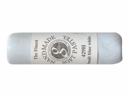 Пастель сухая мягкая круглая ручной работы №429, смальта сине-белая