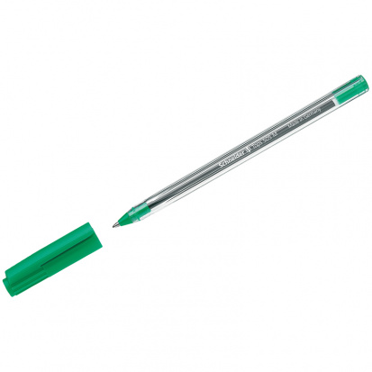 Ручка шариковая "Tops 505 M" зеленая, 1,0мм, прозрачный корпус sela