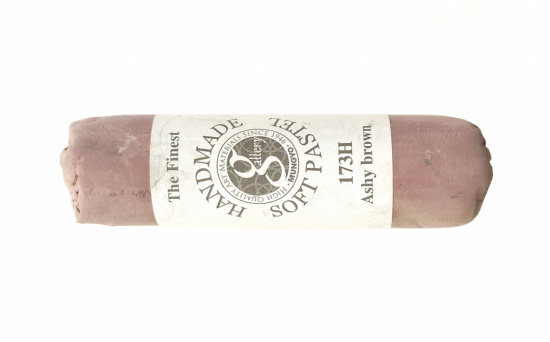 Пастель сухая мягкая круглая ручной работы №173, пепельно-коричневый