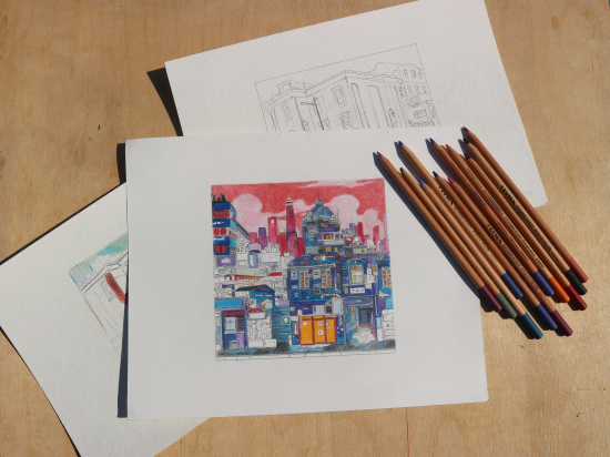 Карандаш профессиональный художественный "Rembrandt Polycolor" Dark Carmine Карандаш профессиональный художественный "Rembrandt Polycolor" Dark Carmine