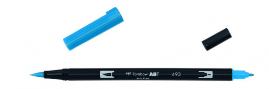 Маркер-кисть "Abt Dual Brush Pen" 493 голубой рефлекс