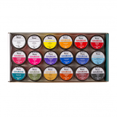 Набор гуашь художественная Pinax, 18 цветов, 20мл, картон Набор гуашь художественная Pinax, 18 цветов, 20мл, картон