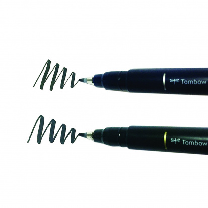 Маркер-кисть"Fudenosuke" pen hard type, с твердым наконечником черный