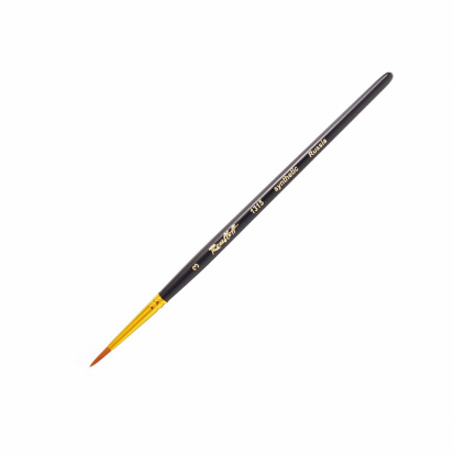 Кисть синтетика круглая короткая ручка "1315" №3 для масла, акрила, гуаши, темперы