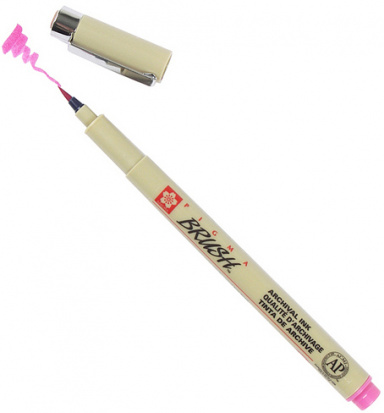 Ручка-кисть "Pigma Brush", Розовый для графики

