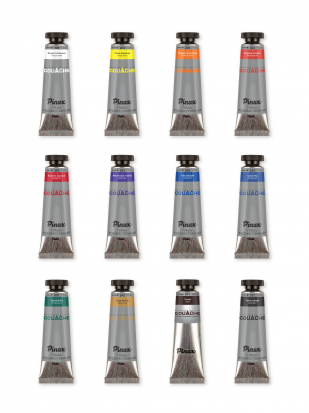 Набор гуашь художественная Pinax, 12цв. в тубах 15 мл, картон