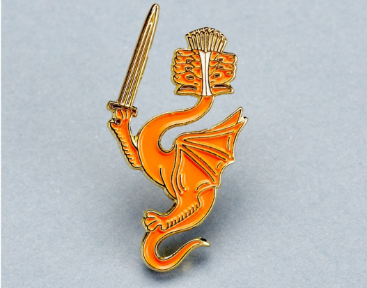 Значок эмалированный, Зверь Апокалипсиса