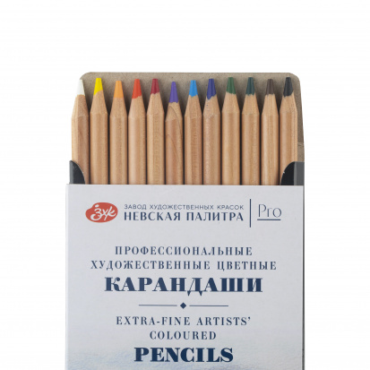 Набор профессиональных цветных карандашей "Мастер-Класс", 12 цветов, в картонной упаковке