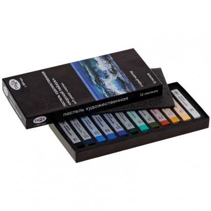 Пастель художественная "Старый мастер", морской пейзаж, 12 цветов