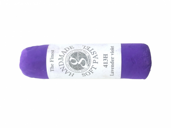 Пастель сухая мягкая круглая ручной работы №413, лавандово-фиолетовый