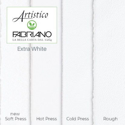 Бумага для акварели "Artistico Extra White" 640г/м.кв 56x76см Grain fin \ Cold pressed, 3 листа