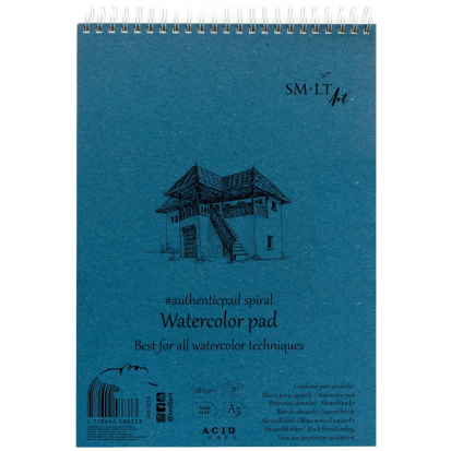 Альбом Smiltainis "Watercolor Pad", А3 30л, 280г/м2